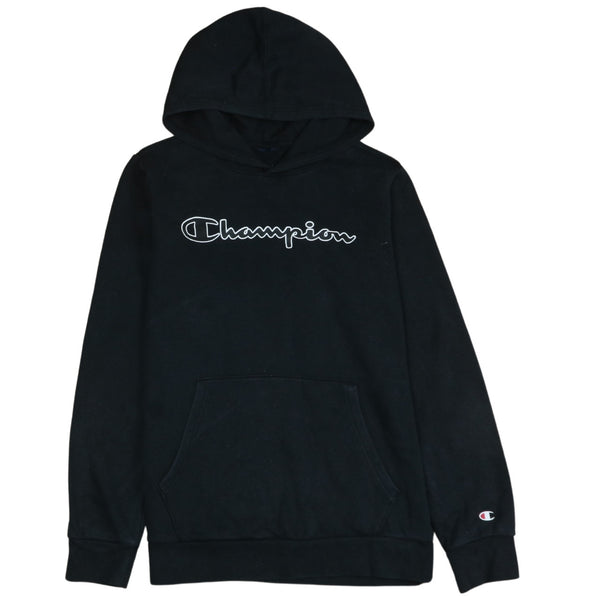 Champion Vintage '90s Spellout Pullover Hoodie Men's M Black