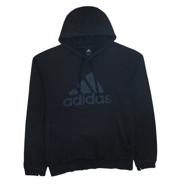 Adidas 90's Spellout Pullover Hoodie XLarge Black Vintage