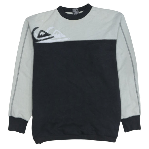 QuikSilver 90's Lightweight Crew Neck Sweatshirt Large Black