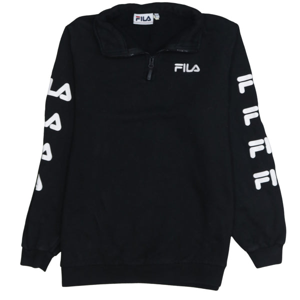 Fila 90's Lightweight Quarter Zip Sweatshirt XSmall Black
