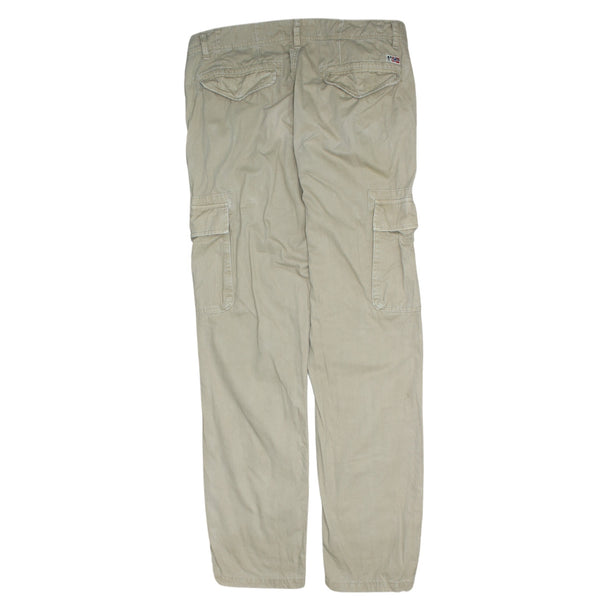 Napapijri 90s Cargo Pockets Men’s Trousers Pants 34 Beige Cream