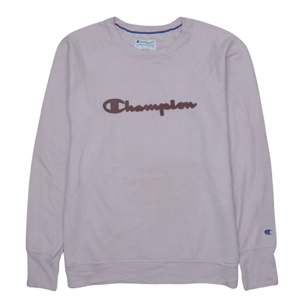 Authentic Champion 90's Spellout Crew Neck Sweatshirt Large Pink