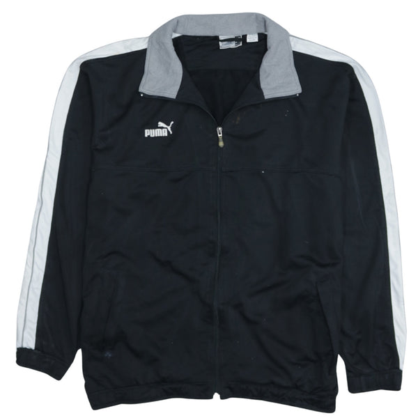 Puma 90's Lightweight Full Zip Up Sweatshirt XXLarge (2XL) Black
