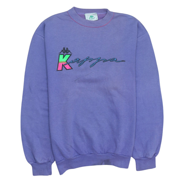 Kappa 90's Spellout Crew Neck Sweatshirt Medium Purple