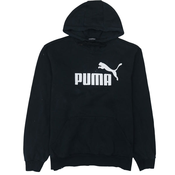 Puma 90's Spellout Pullover Hoodie Large Black
