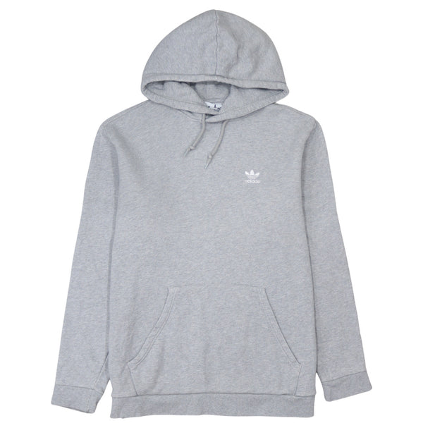 Adidas 90's Drawstring Pockets Pullover Hoodie Large Grey