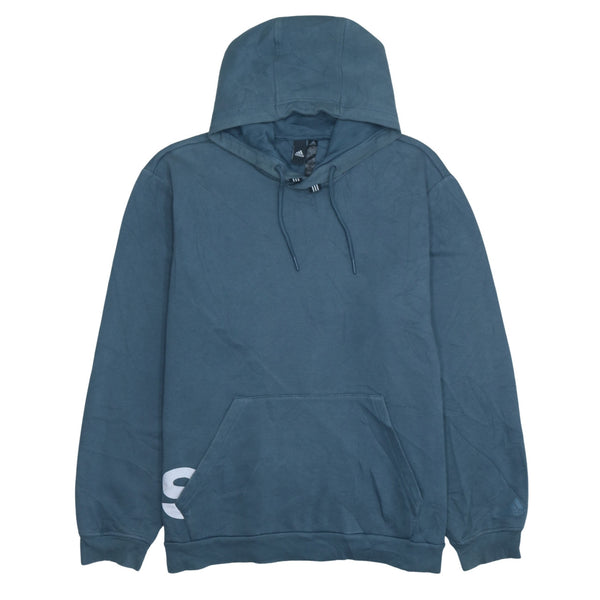 Adidas Vintage 90's Blue Drawstring Pocket Pullover Hoodie Men's Medium