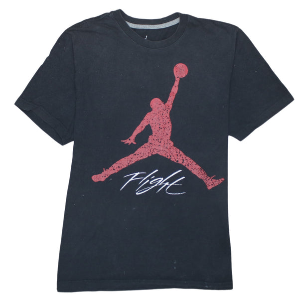 Jordan 90's Spellout Short Sleeves T Shirt Large Black