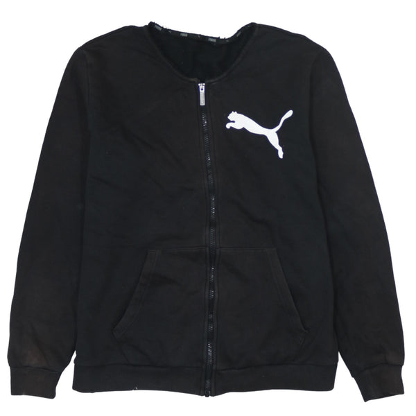Puma 90's Vintage Lightweight Black Zip-Up Sweatshirt Medium