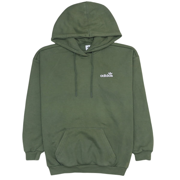 Adidas 90's Oversized Green Hoodie XXLarge with Drawstring Pockets