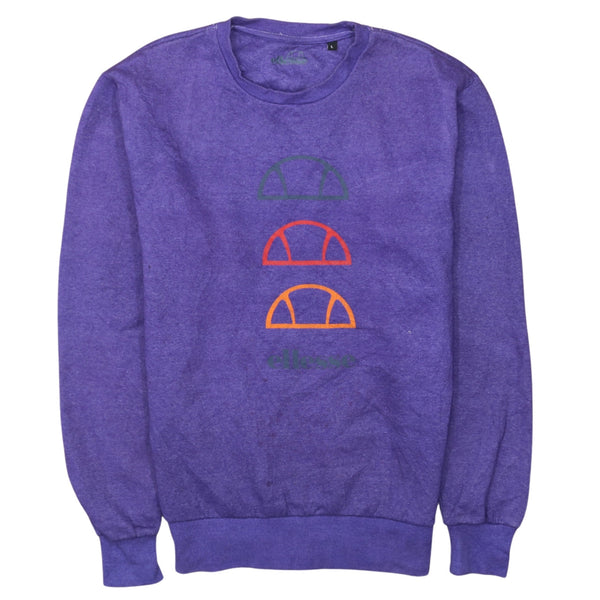 Ellesse 90's Lightweight Crew Neck Sweatshirt Large Purple