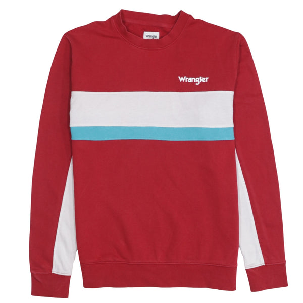 Wrangler 90's Lightweight Crew Neck Sweatshirt Large Red