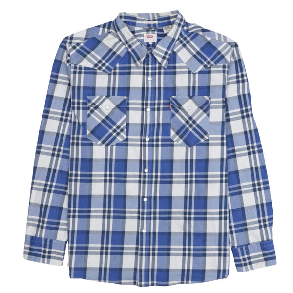 Levi's 90's Long Sleeve Button Up Shirt XXLarge (2XL) Blue