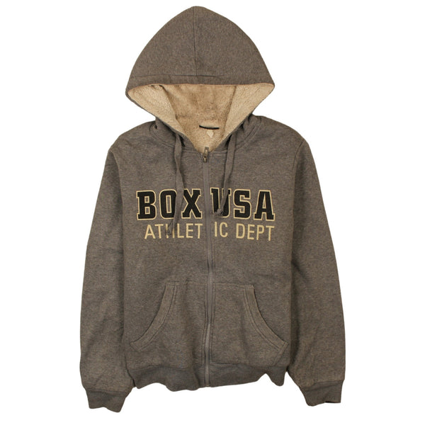 Active 90's Grey XXL Women's Vintage Full Zip Hoodie with Pockets