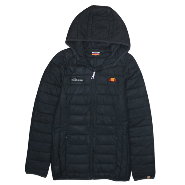 Ellesse 90's Lightweight Full Zip Up Puffer Jacket Small  Black