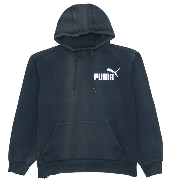 Puma Vintage 90's Black Drawstring Pullover Hoodie XL Men Unisex