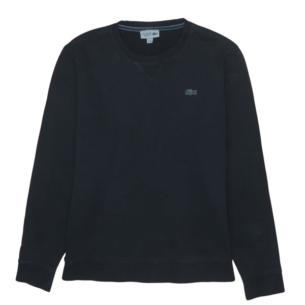 Vintage 90's Lacoste Heavyweight Black Crew Neck Sweatshirt XL