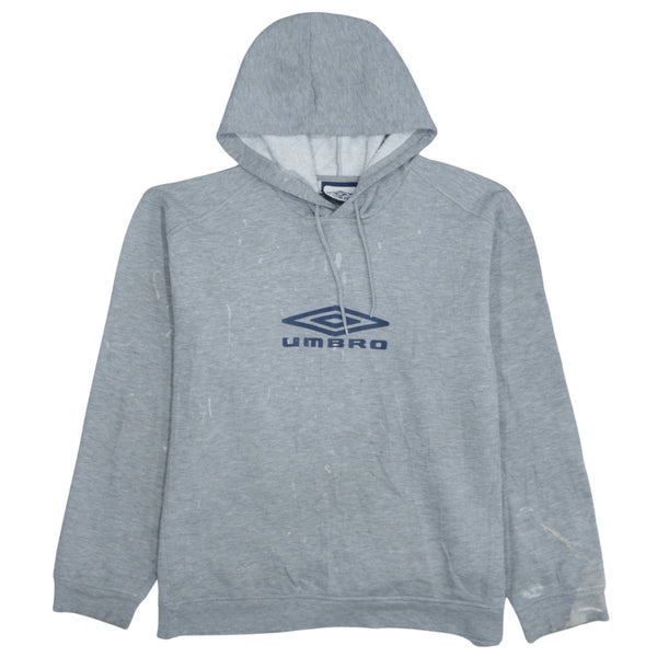 Umbro 90's Spellout Pullover Hoodie Large Grey