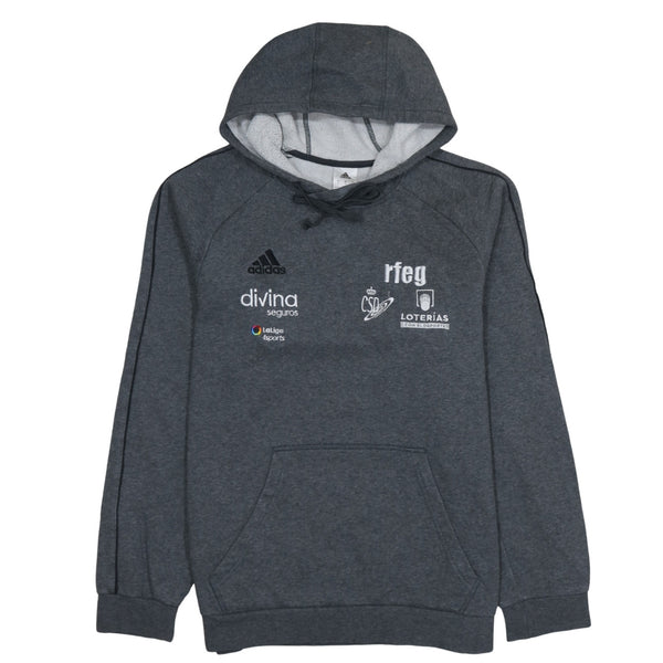 Adidas 90's Drawstring Pockets Pullover Hoodie Medium Grey