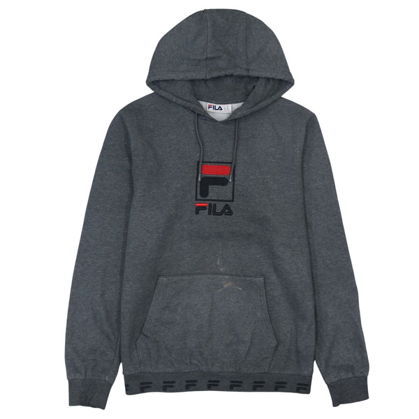 Fila 90's Spellout Pullover Hoodie Medium Grey