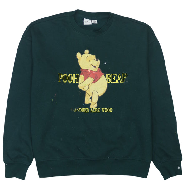 Vintage Disney 90's Winnie The Pooh XSmall Green Sweatshirt