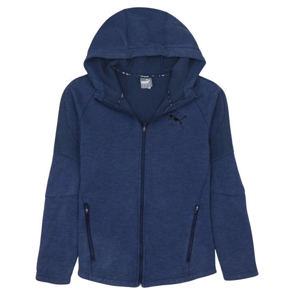 Puma 90's Sportswear Full Zip Up Hoodie Small Navy Blue