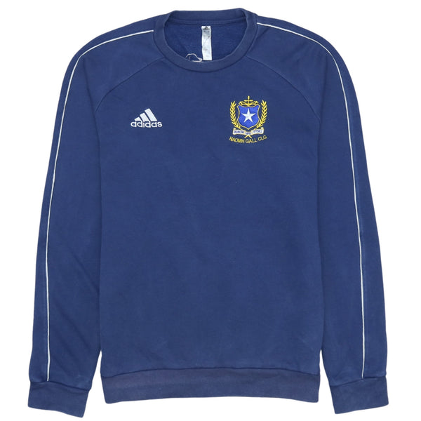 Adidas Vintage 90's Crew Neck Sweatshirt Small Navy Blue Heavyweight