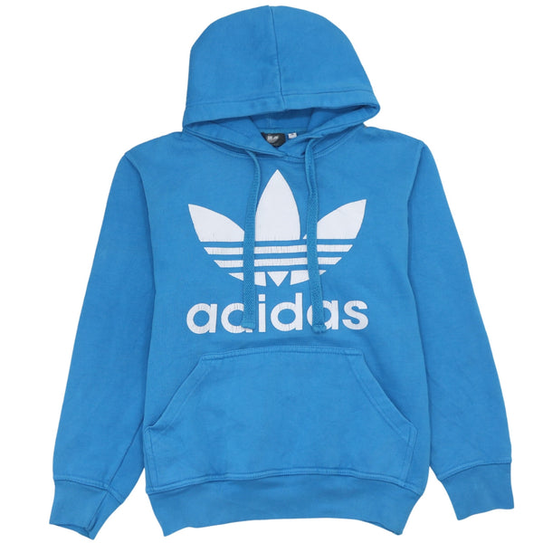 Adidas Vintage 90's Blue Spellout Hoodie Pullover Men's Small
