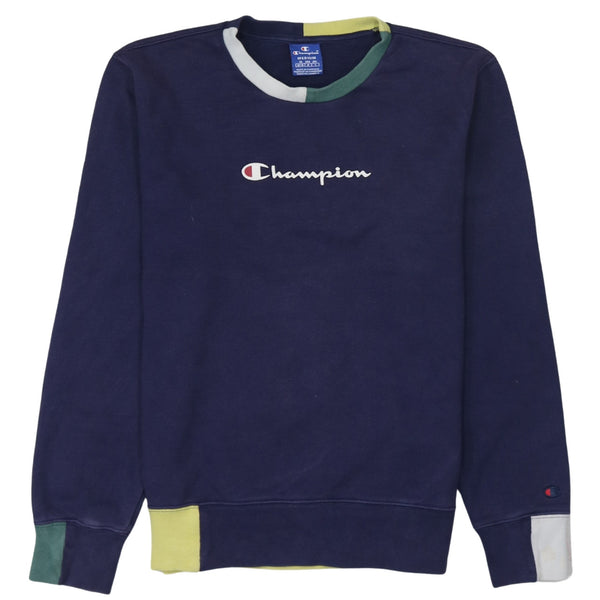 Champion 90's Lightweight Crew Neck Sweatshirt Medium Navy Blue
