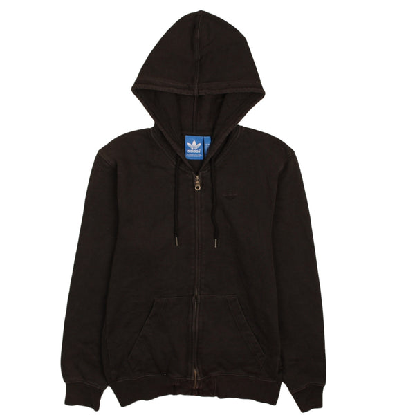 Adidas 90's Vintage Black Full Zip Hoodie Men's Small