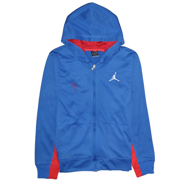 Jordan Blue Hoodie Women's XLarge 90's Vintage Sportswear Zip Up