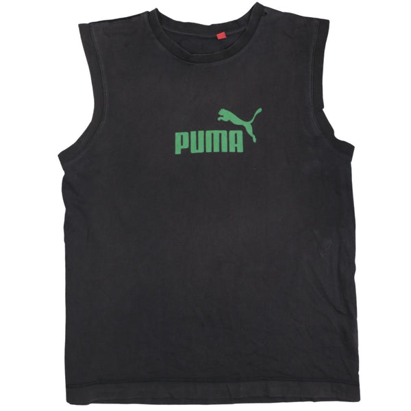 Puma 90's Spellout V Neck Gilet Medium  Black