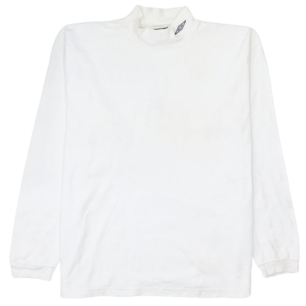 Umbro 90's Lightweight Turtle Neck Sweatshirt Large White