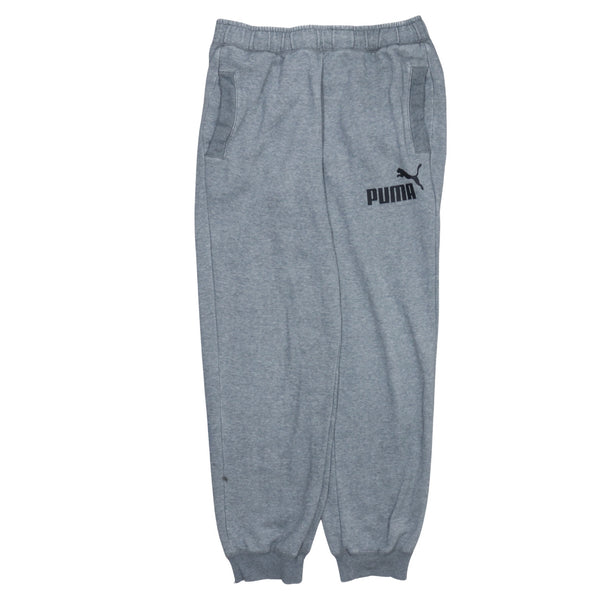 Puma 90's Elasticated Waistband Drawstrings Casual Joggers / Sweatpants Medium Grey