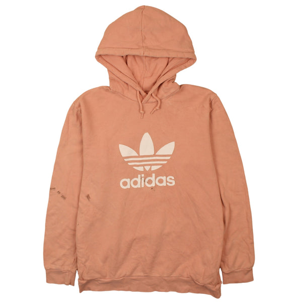 Adidas 90s Spellout Pullover Hoodie Men's Medium Pink Vintage