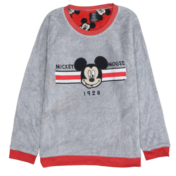 Disney 90's Mickey Mouse Crew Neck Sweatshirt Large Grey