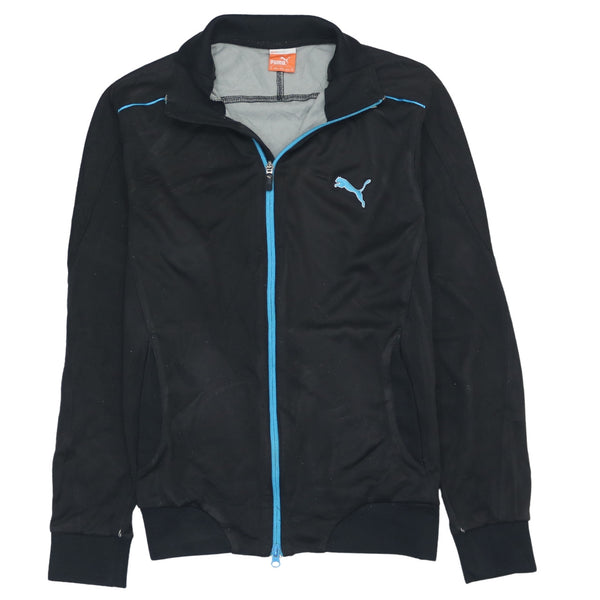 Puma 90's Vintage Black Heavyweight Full Zip Sweatshirt Medium