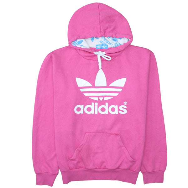 Adidas 90's Spellout Pullover Hoodie XLarge Pink