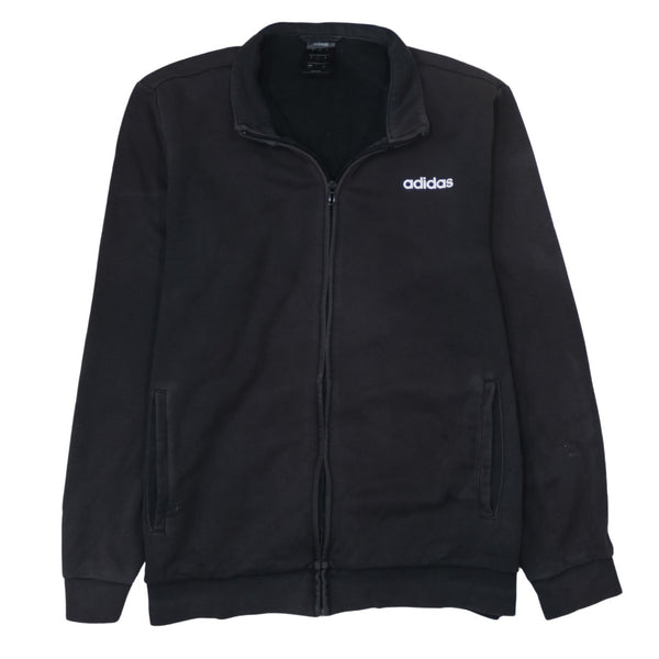 Adidas 90's Lightweight Full Zip Up Sweatshirt Large Black