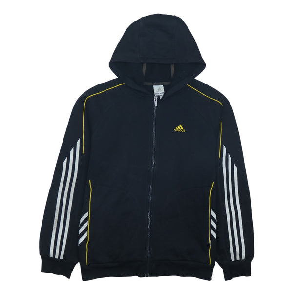 Adidas 90s Black Sportswear Full Zip Up Hoodie Small Men’s