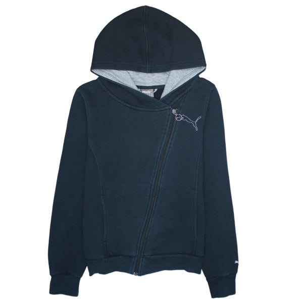 Puma 90's Lightweight Full Zip Up Hoodie Medium Black