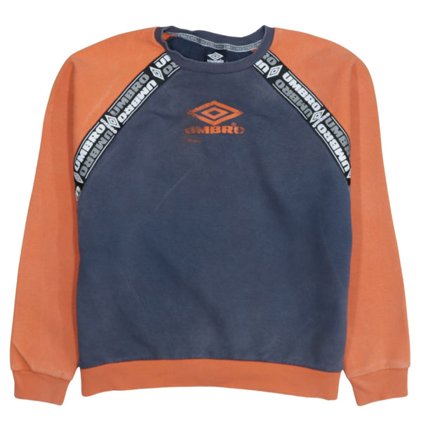 Vintage Umbro 90's Crew Neck Lightweight Sweatshirt Small Navy Blue