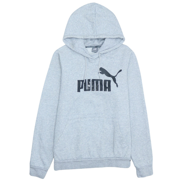Puma Women's XLarge 90's Spellout Hoodie Vintage Grey Pullover