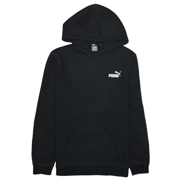 Puma 90's Drawstring Pockets Pullover Hoodie XLarge Black