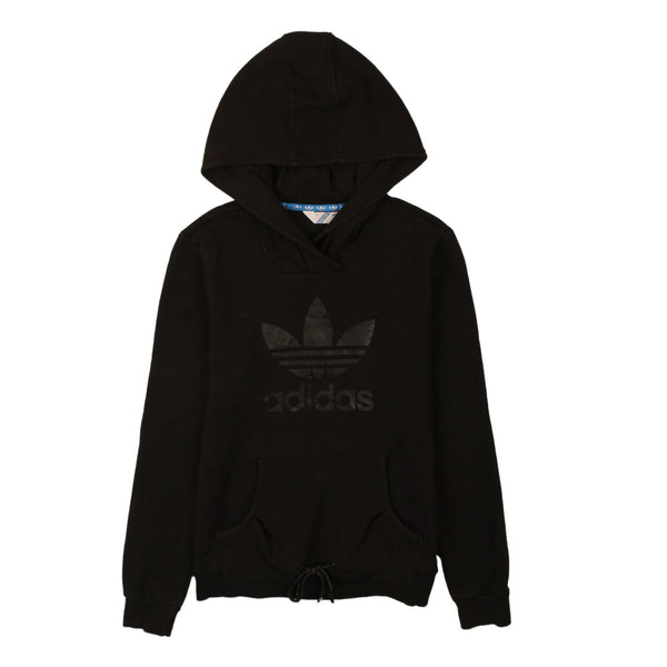 Adidas 90's Black Spellout Pullover Hoodie Men's Small Vintage