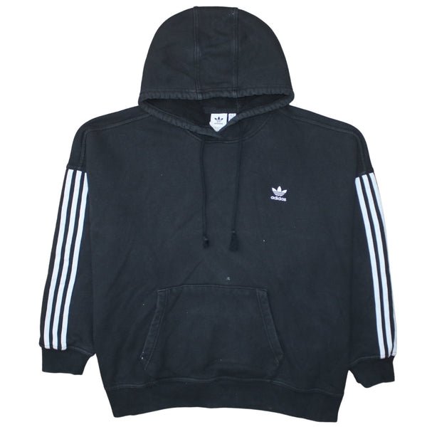 Adidas 90's Striped Sleeve Pullover Hoodie XXXLarge  Black