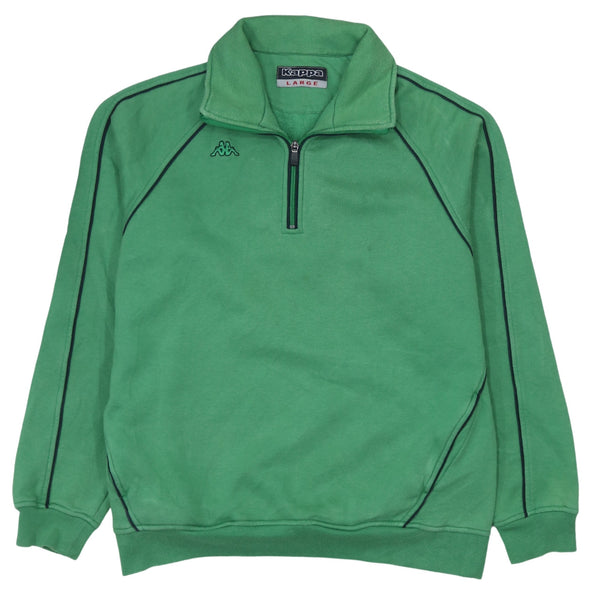 Kappa 90s Vintage Men's Large Lightweight Green Full Zip Sweatshirt