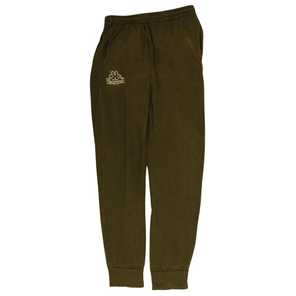 Kappa 90's Elasticated Waistband Drawstrings Joggers / Sweatpants Medium Green