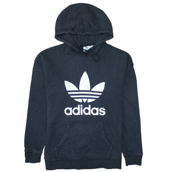 Adidas 90's Spellout Pullover Hoodie Small Black