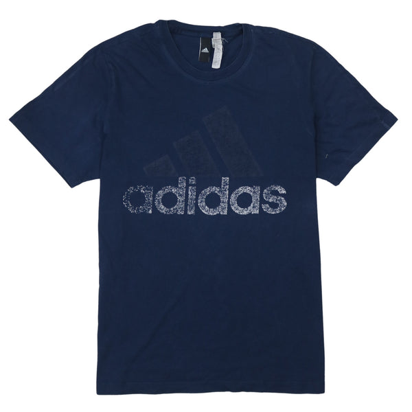 Adidas 90's Spellout Short Sleeves T Shirt Large  Navy Blue